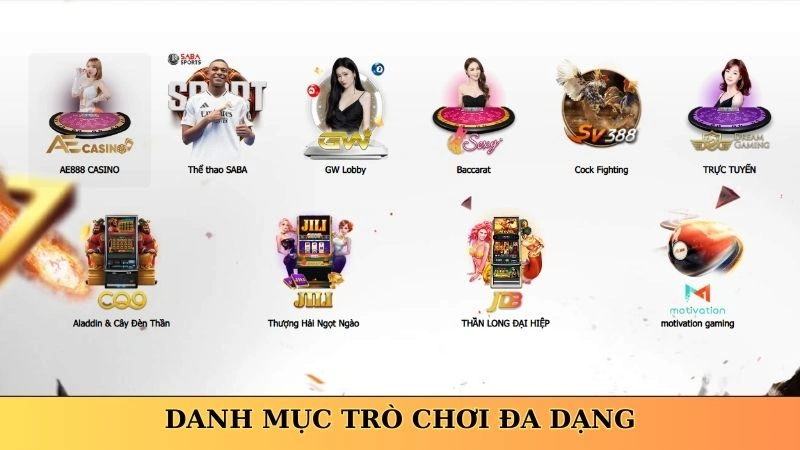 Danh mục trò chơi đa dạng