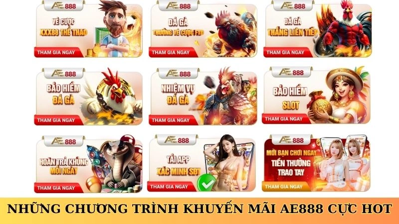 Những chương trình khuyến mãi AE888 cực hot
