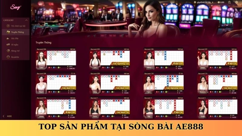 Top sản phẩm tại sòng bài AE888
