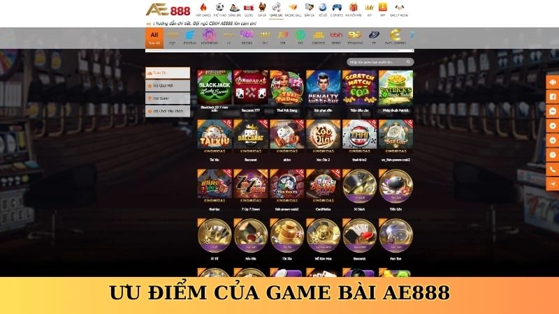 Ưu điểm của game bài AE888