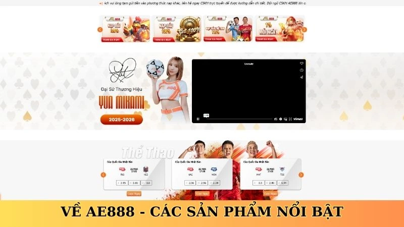 Về AE888 - các sản phẩm nổi bật